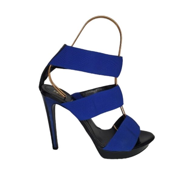 Fendi Elastic Ankle Strap Platform Pumps Heels - Picture 1 of 7